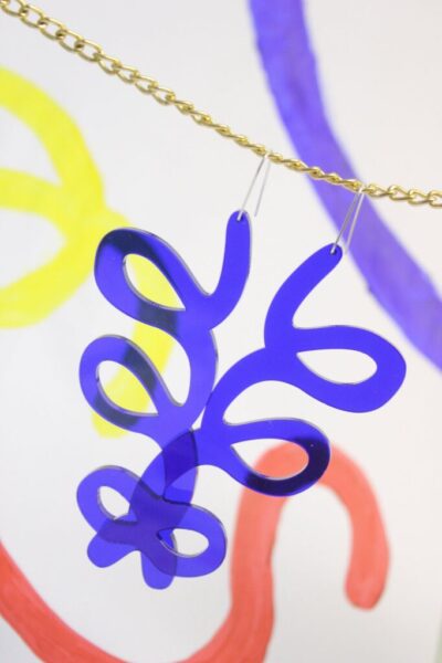 Party Earrings ~ Loop Solid Blue